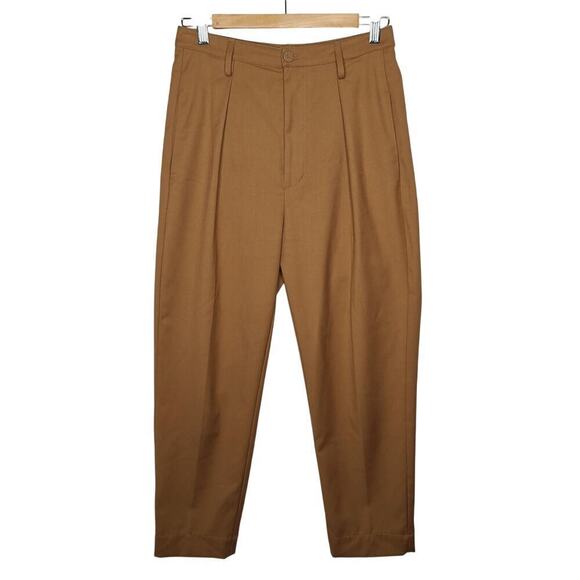 Dondup Italy Women's Cropped Trouser Pant Pleated IT 40 Small Academia Jodhpurs - Picture 1 of 12